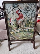 Hunting Scene Embroidered Firescreen