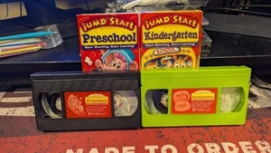 Jump Start Preschool & Kindergarten (VHS, 1999) RARE GREEN COLORED VHS SHELL - Picture 1 of 3