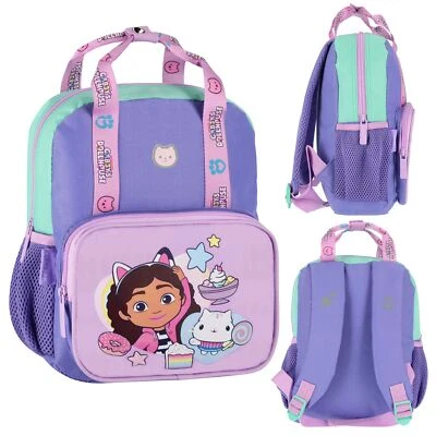 DREAMWORKS Gabby's Dollhouse lila Vorschulrucksack für Mädchen 26x23x9cm, gepolstert