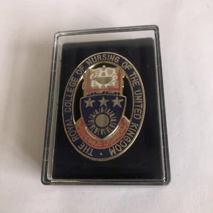 ENAMEL BADGE ROYAL COLLEGE OF NURSING OF THE UNITED KINGDOM In Box - Picture 1 of 2