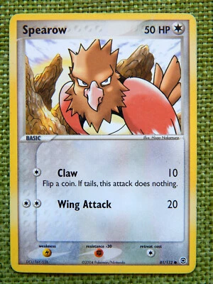 Spearow 81/112 (LP, Pokemon Card, EX FireRed & LeafGreen, 2004 Colorless Common) - Image 1 of 2