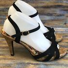 Fioni Nights Womens Mary Jane Stilettos Open Toes Fabric Uppers Size 8.5W