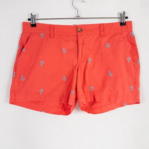 Pantalones Cortos Old Navy Para Mujer 8 Rosa Coral Azul Bordados Anclas Algodón Náutico - Imagen 1 de 9