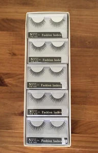 2 Pairs 3D Fake Eyelashes In Box Mink Fashion Lashes Black Sexy lashes glue on - Picture 1 of 1