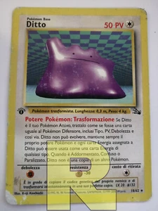 Ditto ® Fossil 18/62 ® Rare ® Pokemon ® 1st EDITION Italian ® Poor - Picture 1 of 2