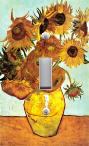 VAN GOGH SUNFLOWERS IN VASE image on Light Switch Plate Switchplate Wall Cover  - Picture 1 of 22