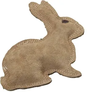 Ethical Spot Dura-Fused Leather and Jute Rabbit Small Durable Toy for Dogs - Picture 1 of 6