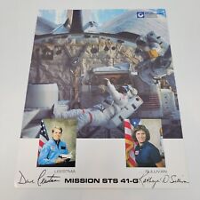 Astronauts Kathryn Sullivan & Dave Leestma Signed NASA STS-41G Crew Photograph