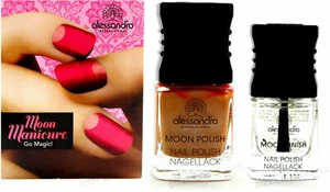 ALESSANDRO Go Magic! Moon Nail Art 10ml + 5ml POLISH + TEMPLATES | Smokey Gold - Picture 1 of 4