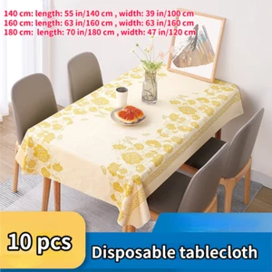 10x Peony Tablecloth Disposable Covers Oil-proof Floral Restaurant Party Thicken - Picture 1 of 13