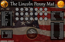 11"X17" Lincoln Coin Roll Hunting Mat~Search/Collection~Soft/Safe Rubber~!
