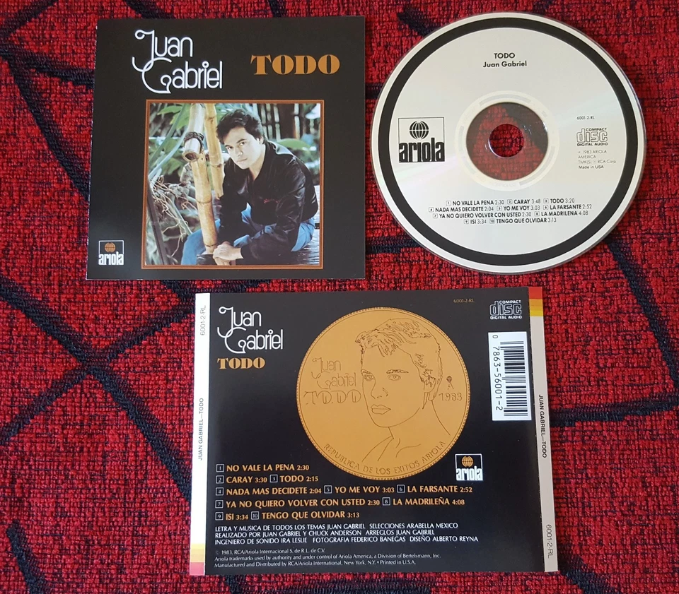 JUAN GABRIEL ** Todo ** 1983 ORIGINAL USA CD - Image 1 of 1