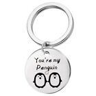 Penguin Pendant Keychain -Stainless Steel Pendants Necklaces DIY Keyring Jewelry
