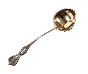 Towle Sterling Silver Old Colonial Cream Sauce Ladle Gold Washed Bowl Pat 1895 - Picture 1 of 8