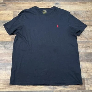 Camiseta Polo Ralph Lauren Para Hombre Adulto Talla Grande Negra Cuello Redondo Roja Logo Defectos - Imagen 1 de 16