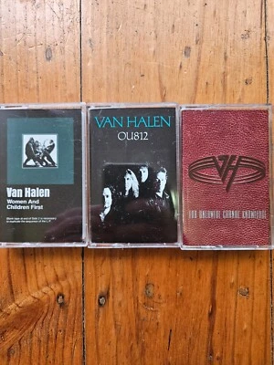 3 x ALBUMS VAN HALEN Women And Children.. + OU812 + For Unlawful.. CASSETTE TAPE - Image 1 of 4