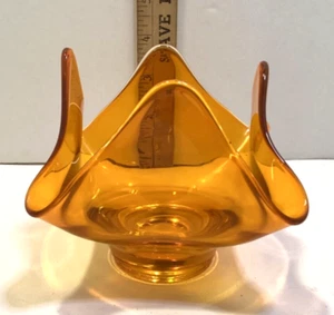 ¿Vikingo naranja caqui épico vintage MCM Mid-Century? Cuenco de vidrio de 4 puntos 4" x 4" - Imagen 1 de 5