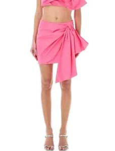 Neu mit Etikett Farfetch MSGM Minirock mit Schleife verziert pink Größe M Einzelhandel 274 $ - Bild 1 von 13