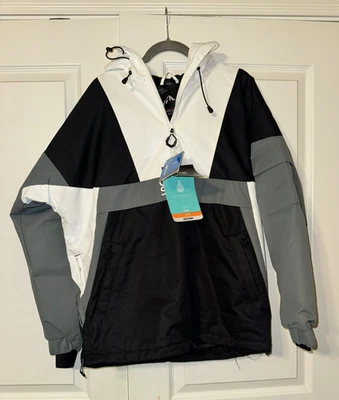 GSOU SNOW Unisex Snowboard Ski Jacket Waterproof Size Small Black, White, Gray - Image 1 of 4