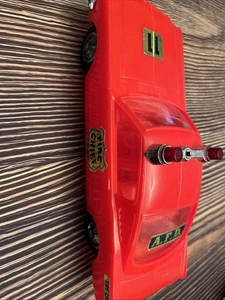 Auto d'epoca capo dei pompieri in plastica rossa 1970? Circa 11" - Foto 1 di 4