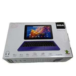 RCA Premier Atlas 10 Pro-S 16GB Tablet Detachable Keyboard 10” Google Purple New - Picture 1 of 5