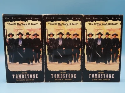 Tombstone VHS 1993 Kurt Russell Val Kilmer Western Cult Classic - Imagem 1 de 4