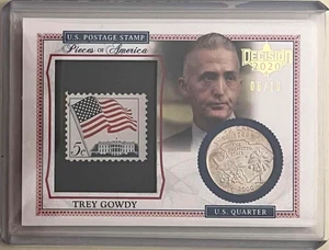 REP. TREY GOWDY (R) #/D 6/10 2020 DECISION STAMP / COIN RELIC CARD FOX NEWS SHOW - Picture 1 of 3
