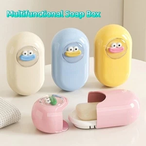 Travel Soap Box Multifunctional Laundry Brush Portable Outdoor Soap Storage US - Picture 1 of 15