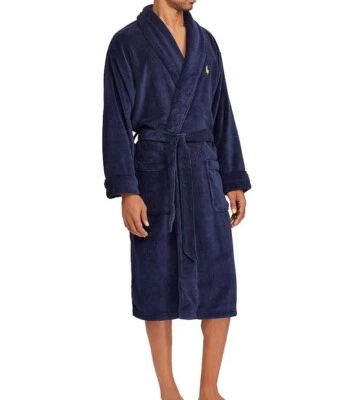 NUEVO CON ETIQUETAS Polo Ralph Lauren Azul Marino Bata de Microfibra Para Hombre S/M/L/XL  Foto 1 de 3