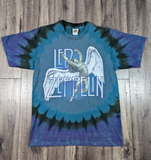 Vintage Liquid Blue Led Zeppelin 1975 Men's M Tie-Dye Single Stitch T-Shirt