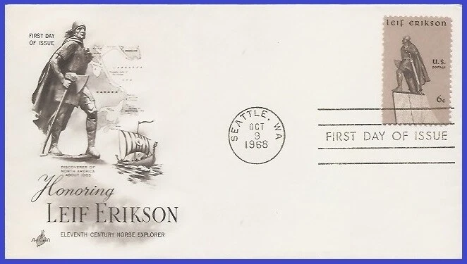 USA4 #1359 U/A ARTCRAFT FDC   Leif Erikson - Image 1 of 1