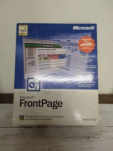 Microsoft Front Page 2002 Academic Ed. Web Site Software Key & Original Package - Picture 1 of 1