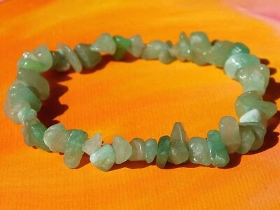 Handgefertigtes Armband Aus Edelsteinchips - Natürlicher Grüner Aventurin - Bild 1 von 3