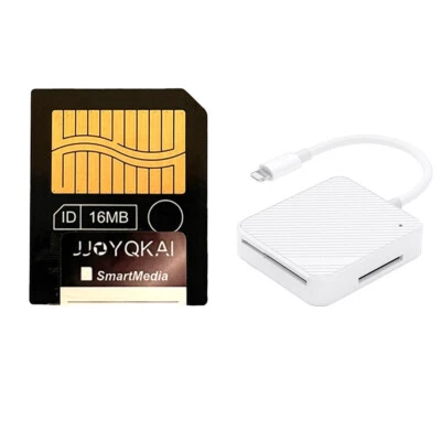 JJOYQKAI Smartmedia Card 16MB SM Card Memory Card + Lighting Card Reader Adapter - Image 1 of 4