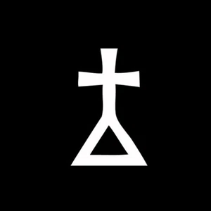 Astrology Alphabet IGNIS Trigon CHRISTIAN CROSS Solid Vinyl Decal Sticker - Picture 1 of 2
