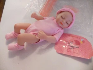 Aubeier Baby Girl Anatomy Doll 11 inch long Dressed in Pink NEW in Package - Picture 1 of 8