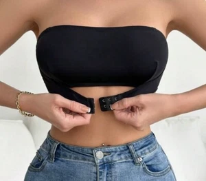 Black Strapless Bra-front Closing. Small, See Size Chart - Picture 1 of 5