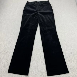 Cambio Straight Leg Velour Pants Womens Size 6 Black Cotton Blend Stretch EUC - Picture 1 of 13
