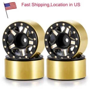 4PCS Beadlock Wheel RimS + Brass Rings Weight For 1/18 TRX4M 1/24 SCX24 Crawler - Picture 1 of 11