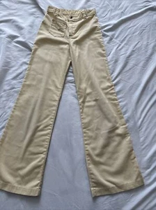 VTG 1980s Dittos Pants Light Yellow Girls Sz 12 - Picture 1 of 11