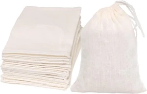 Baumwolltaschen Musselin Beutel Beutel Tasche für Haushaltsbedarf (3x4 Zoll 10er Pack) - Bild 1 von 5