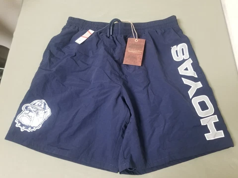 New Mitchell & Ness NCAA Mens Georgetown Hoyas Champ City Woven Shorts Cover