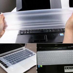 1x Laptop Keyboard Skin 14 17 inch Silicone Clear Protective Film Waterproof - Picture 1 of 14