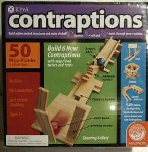 💥Contraptions By Mindware New 50 Keva Wooden Plank Set With 2 Keva Balls - Picture 1 of 6