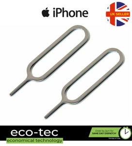 2x Metal SIM Card Tray Removal Pin Opening Tool iPhone 13 12 11 XS X 8 7 6S 6 - Picture 1 of 2