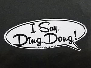 Pegatina I SAY DING DONG Burbuja de Discurso Coche de Carreras 300mm Clásico Rally Transporter - Imagen 1 de 1