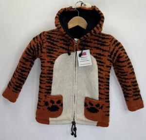 Windfjord Kids Tiger Lambs Wool Fleece Lined Jacket Size Medium NWT - Picture 1 of 13