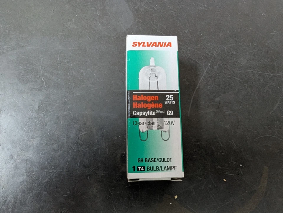 NEW OEM SYLVANIA G9 BASE 25W BULBS 12 PACK - Image 1 of 1