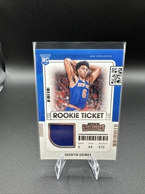 2021-22 Panini Contenders Quentin Grimes Rookie Ticket Swatch #RTS-QGR Patch - Image 1 of 2