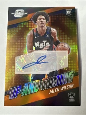 Jalen Wilson 2023-24 Panini Contenders Optic Up And Coming Orange Auto /25 RC - Image 1 of 3